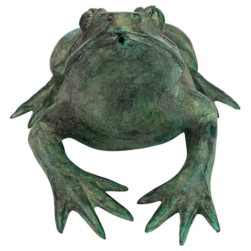 Bull Frog Cast Bronze Medium Garden Statue by Design Toscano