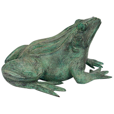 Bull Frog Cast Bronze Medium Garden Statue by Design Toscano