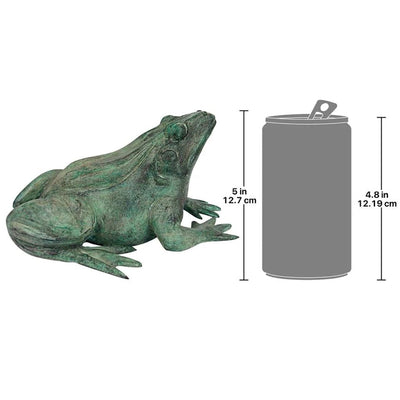 Bull Frog Cast Bronze Medium Garden Statue by Design Toscano