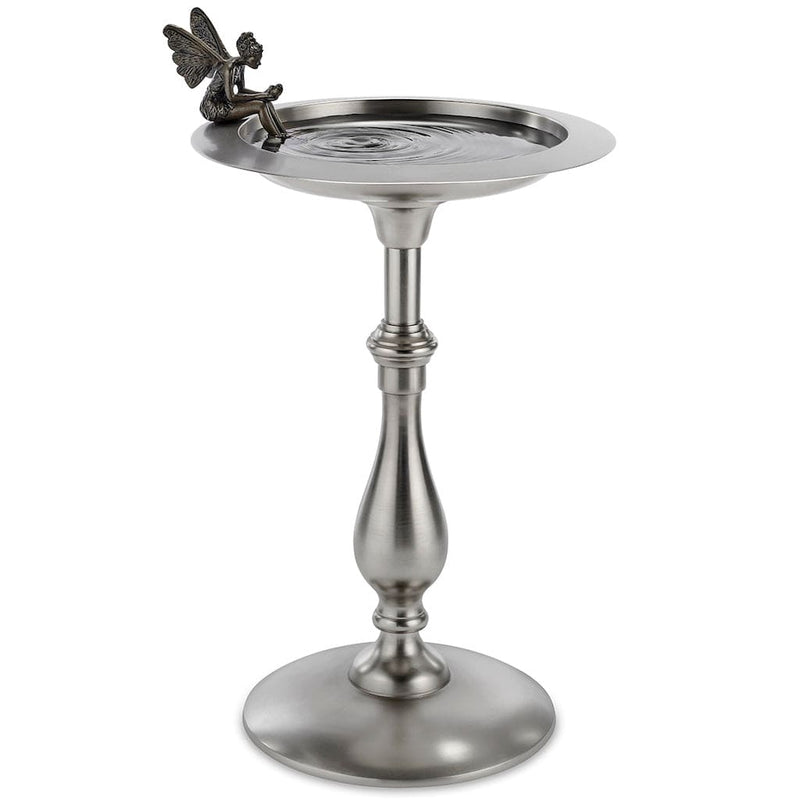 Good Directions Classic Pewter Bird Bath Pedestal with Fairy