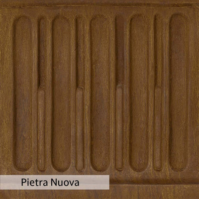Pietra Nuova Patina stain on the Campania International Girona 5 ft Fountain, a rich brown blended with black and orange.