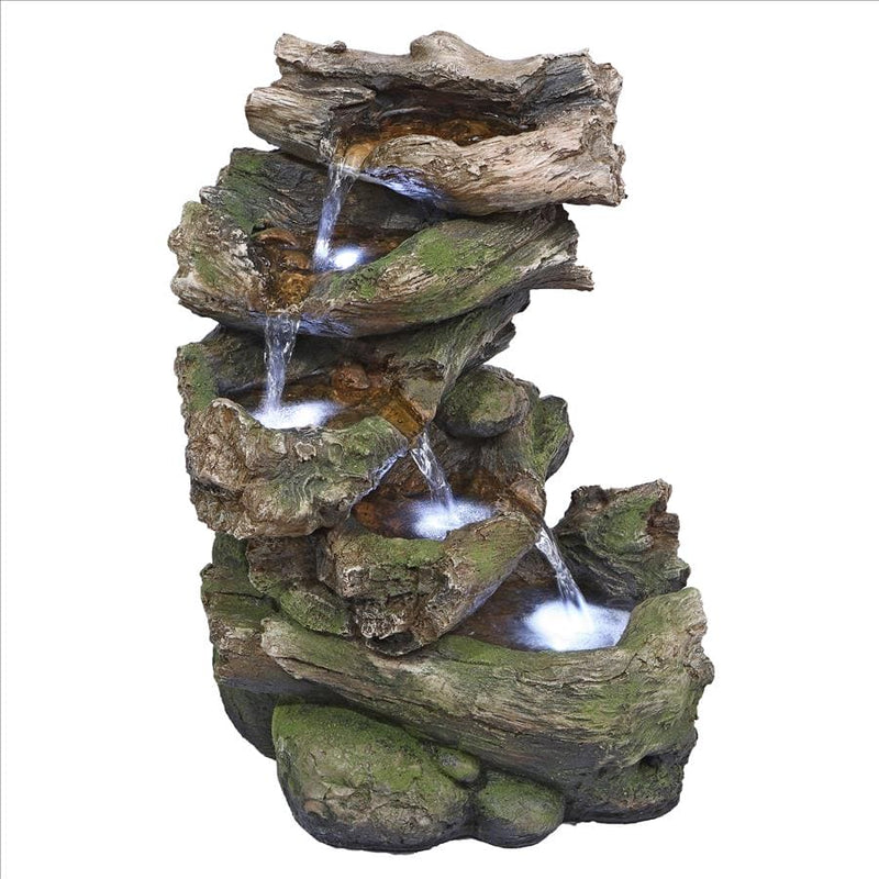 Mesquite Falls Illuminated Garden Fountain by Design Toscano