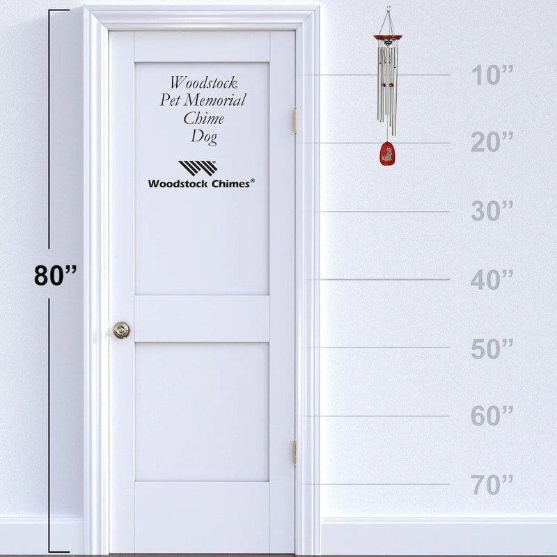 Memorial Pet Wind Chime with a Dog by Woodstock Chimes