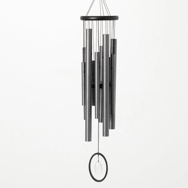 Wind Chimes of Crystal Silence in Antique Silver by Woodstock Chimes