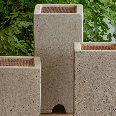Campania International Square Large Splash Guard, displayed in Greystone, a classic garden gray and a best-selling color.