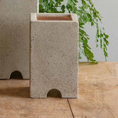 Campania International Square Medium Splash Guard, displayed in Greystone, a classic garden gray and a best-selling color.