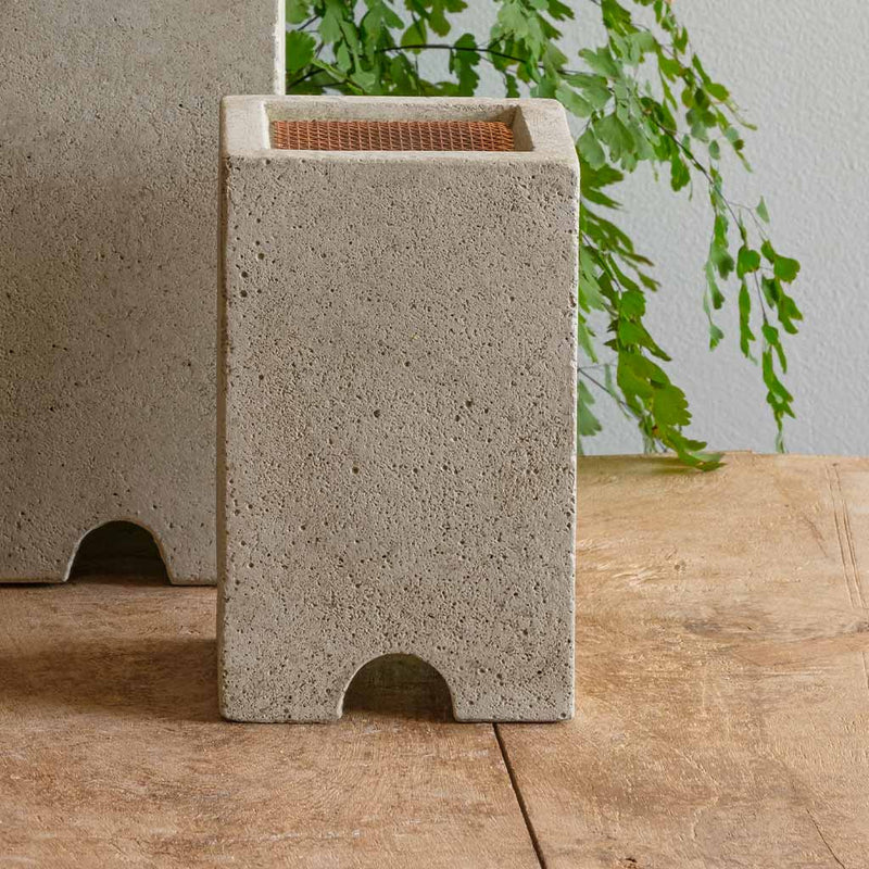 Campania International Square Medium Splash Guard, displayed in Greystone, a classic garden gray and a best-selling color.