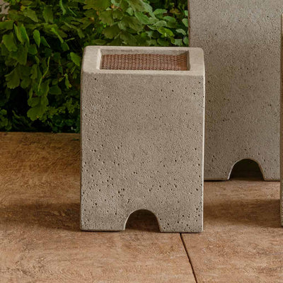 Campania International Square Small Splash Guard, displayed in Greystone, a classic garden gray and a best-selling color.
