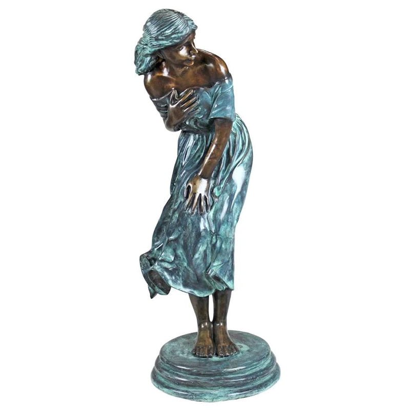Windblown Maiden Cast Bronze Garden Statue by Design Toscano