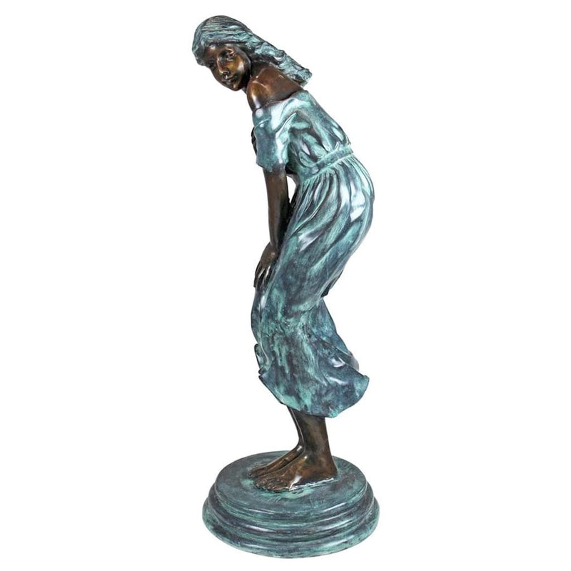 Windblown Maiden Cast Bronze Garden Statue by Design Toscano