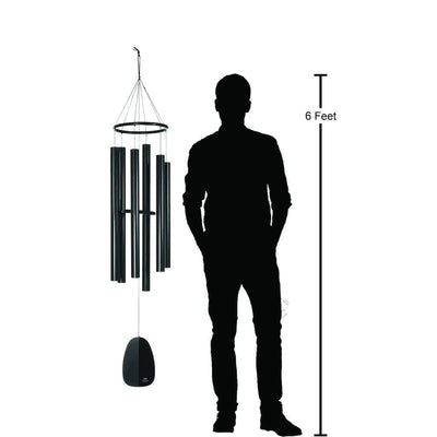 Windsinger Wind Chimes of Apollo in Black by Woodstock Chimes