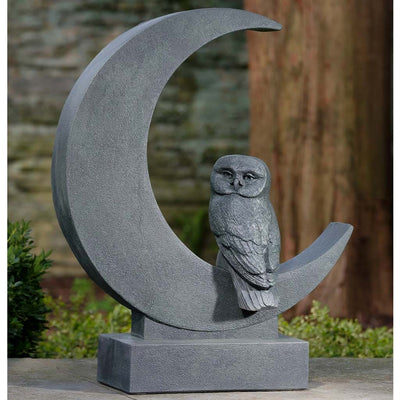 Campania International Lunar Owl with Moon Statue