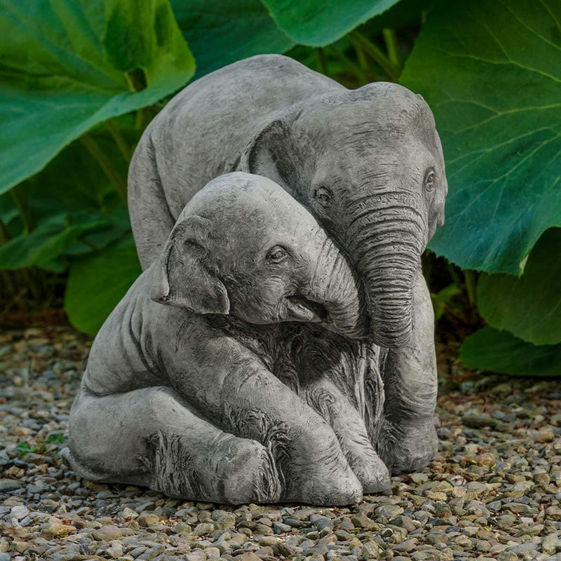 Campania International Elephant Mother and Child Statue | The Garden Gates