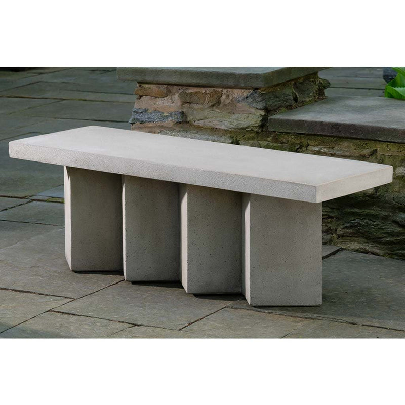 Campania International Accordion 4-ft Bench, displayed in Greystone, a classic garden gray and a best-selling color.