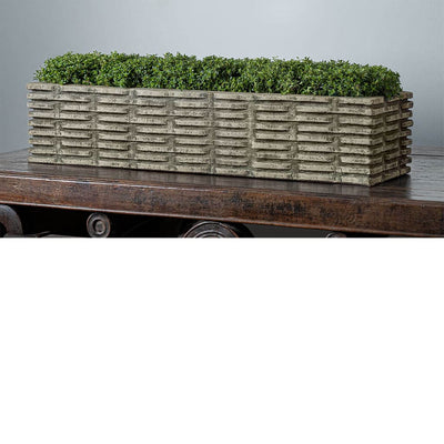 Campania International Weft Planter, shown in the Greystone color.
