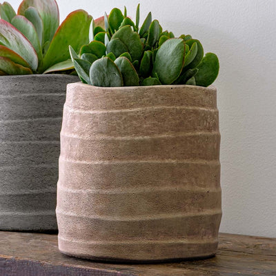 Campania International Garden Terrace Ipanema Planter, shown in the Brownstone color.