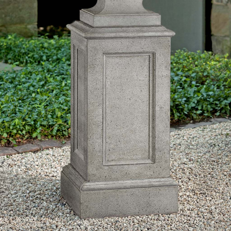 Campania International Estate Pedestal, displayed in Greystone, a classic garden gray and a best-selling color.
