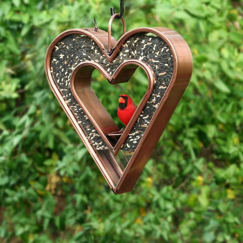 Good Directions Heart FlyinThru™ Bird Feeder in Copper Finish