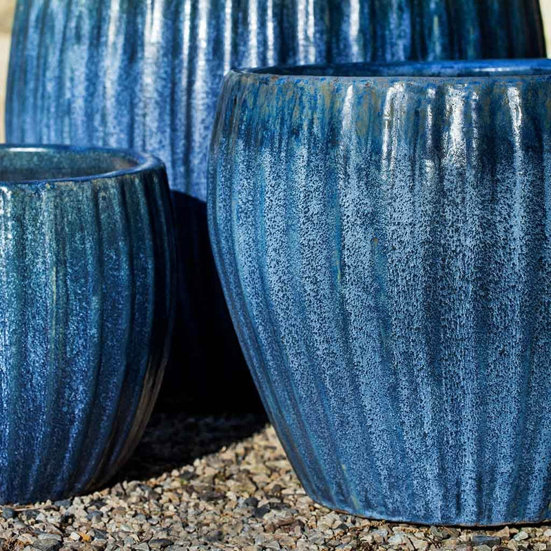 Campania International Andromeda Planter Set in Blue Pearl