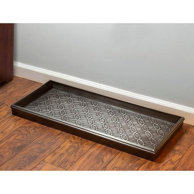 Good Directions Double Circles Boot Tray in Dark Zinc in Gray Finish