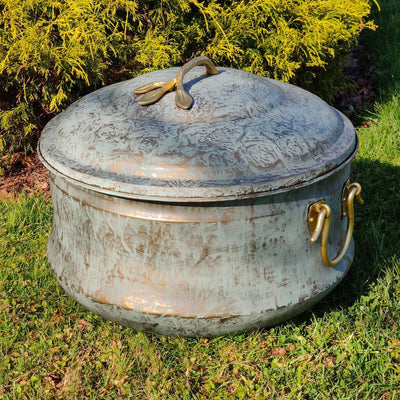 Good Directions Sedona Hose Pot with Lid with Brass Accents