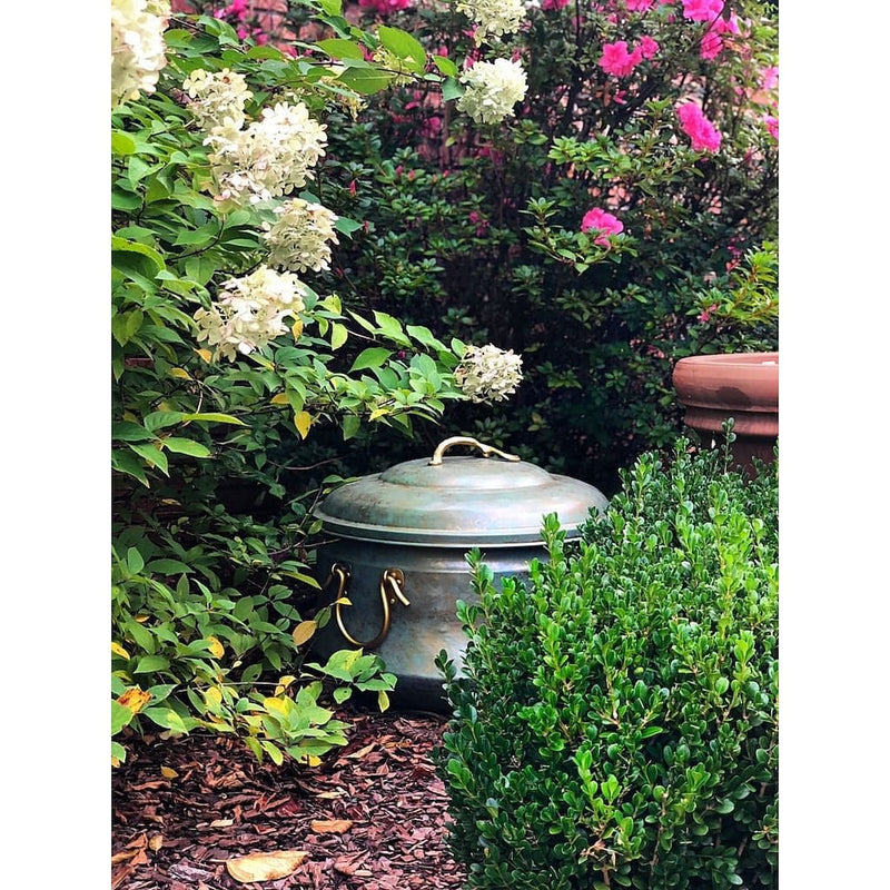 Good Directions Sedona Hose Pot with Lid with Brass Accents