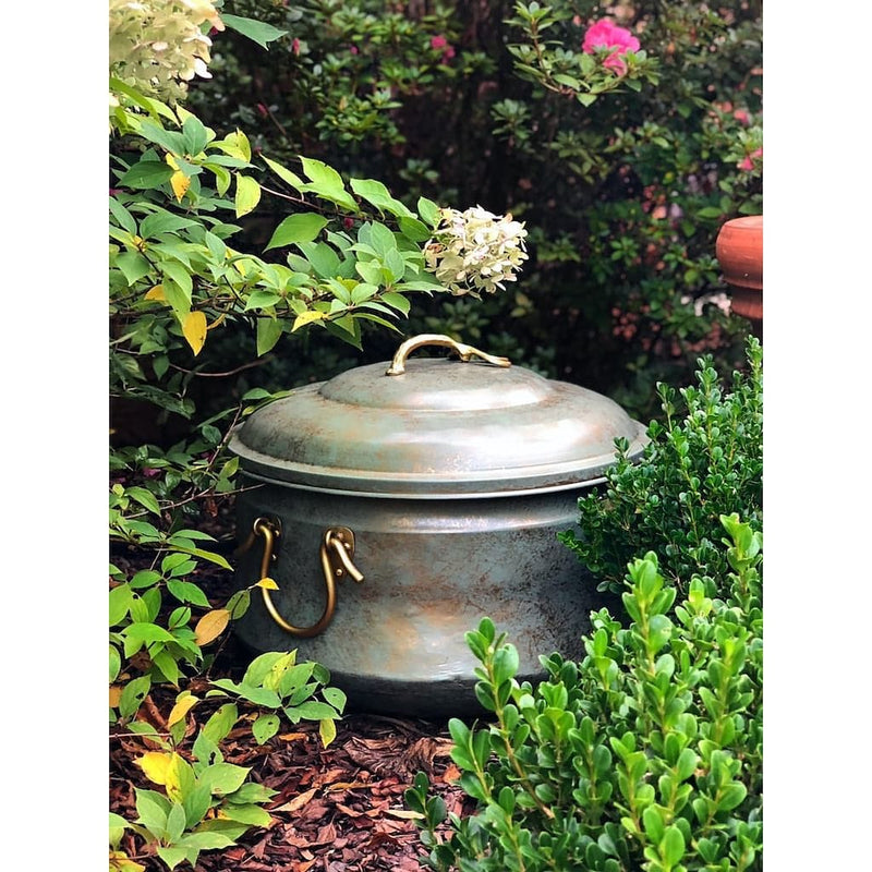 Good Directions Sedona Hose Pot with Lid with Brass Accents