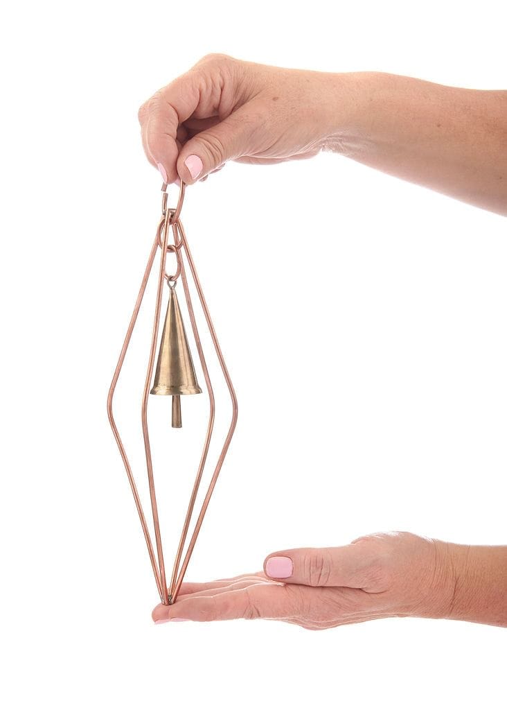 Good Directions Diamond Pure Copper 8.5 ft. Rain Chain with Bells silouette of the size.