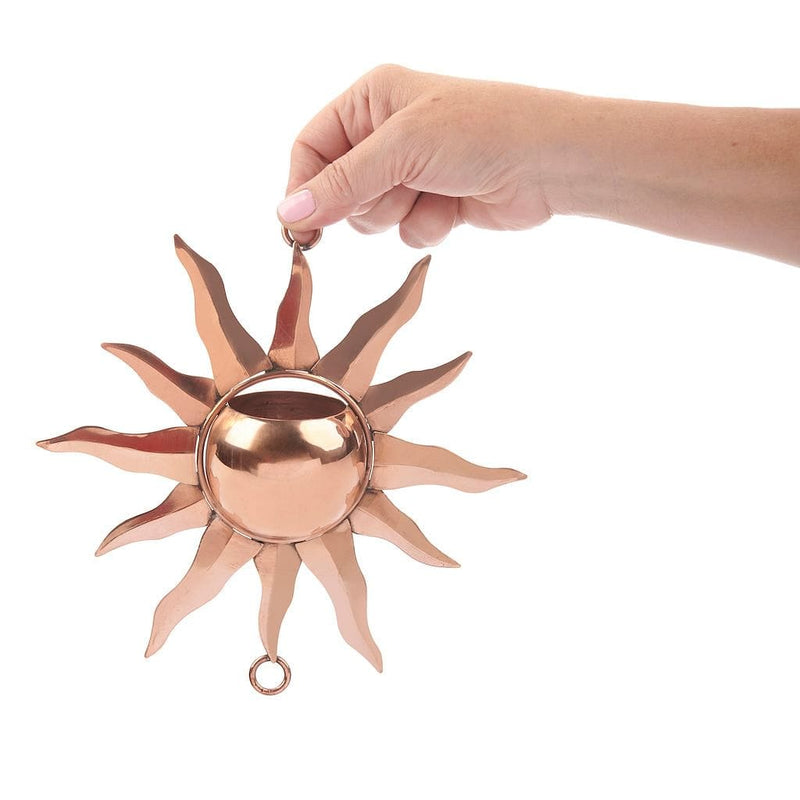 Good Directions Sun Pure Copper 8.5 ft. Rain Chain silouette of size.