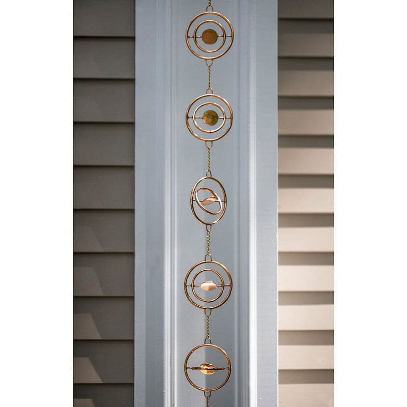 Good Directions Stellar Pure Copper 8.5 ft. Rain Chain pattern of the design.