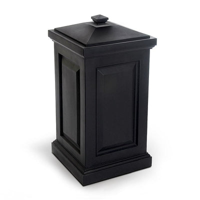 The Mayne Berkshire Storage Bin in Black, in the black finish, detailed to show the shape and color clearly.