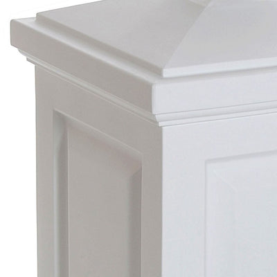 The Mayne Berkshire Storage Bin in White, in the white finish, detailed to show the shape and color clearly.