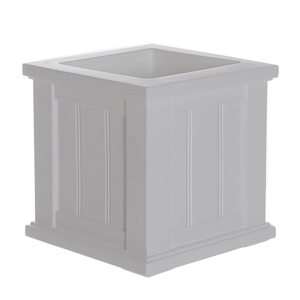 14 x 14 planter pot Mayne Cape Cod 14" x 14" Patio Planter White