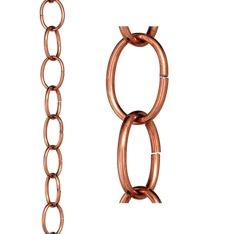 Good Directions Small Single Link Pure Copper 8.5 ft. Rain Chain