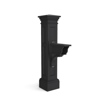 The Mayne Liberty Mail Post, in the black finish, detailed to show the shape and color clearly.