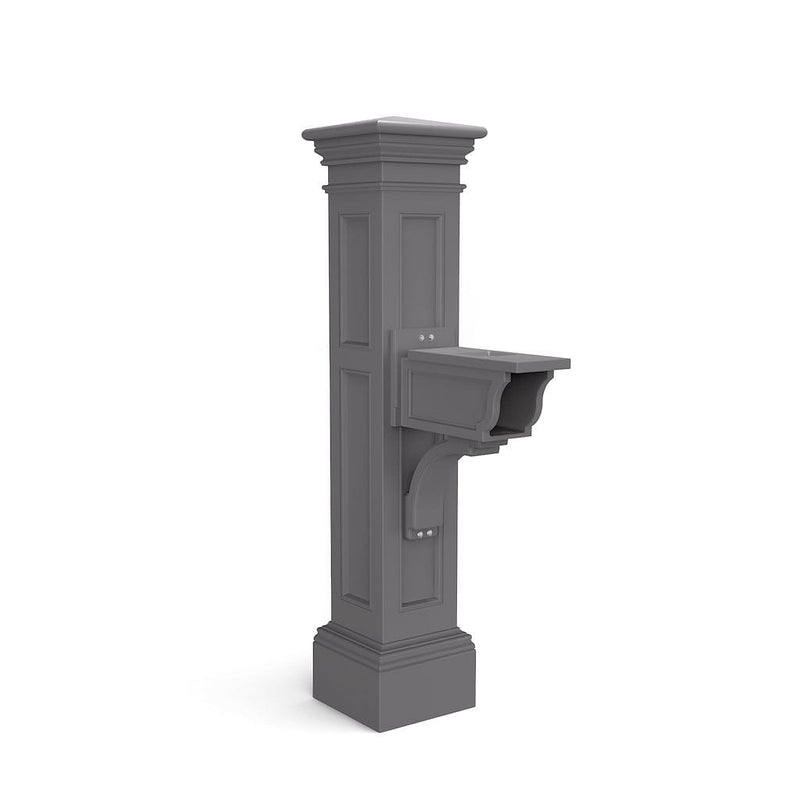 The Mayne Liberty Mail Post, in the graphite finish,detailed to show the shape and color clearly.