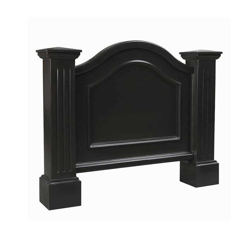 The Mayne Nantucket Address Sign, in the black finish, the unplanted planter detailed to show the shape and color clearly.