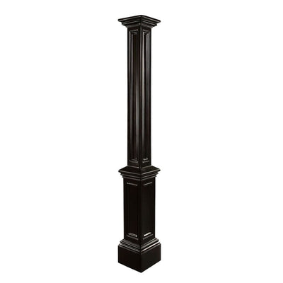 The Mayne Signature Lamp Post with no mount, in the black finish, detailed to show the shape and color clearly.