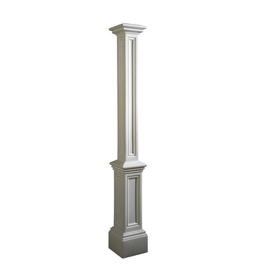The Mayne Signature Lamp Post with no mount, in the white finish, detailed to show the shape and color clearly.