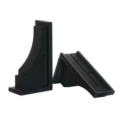 The Mayne Fairfield Decorative Brackets 2 pack, in the black finish, detailed to show the shape and color clearly.