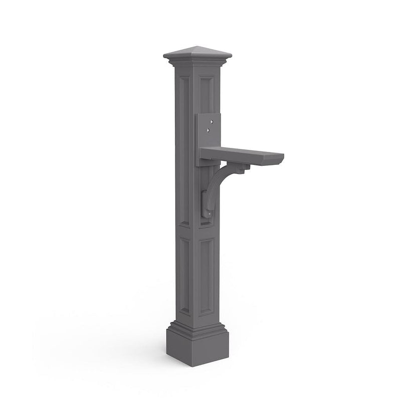 The Mayne Charleston Mail Post, in the graphite finish,detailed to show the shape and color clearly.