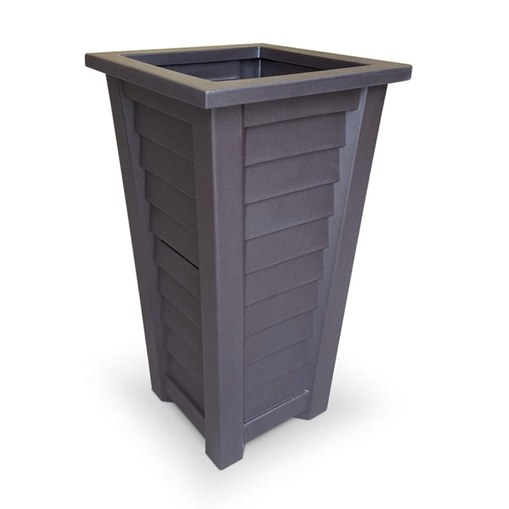 tall plastic containers for plants Mayne 5868 Lakeland Tall Planter, White