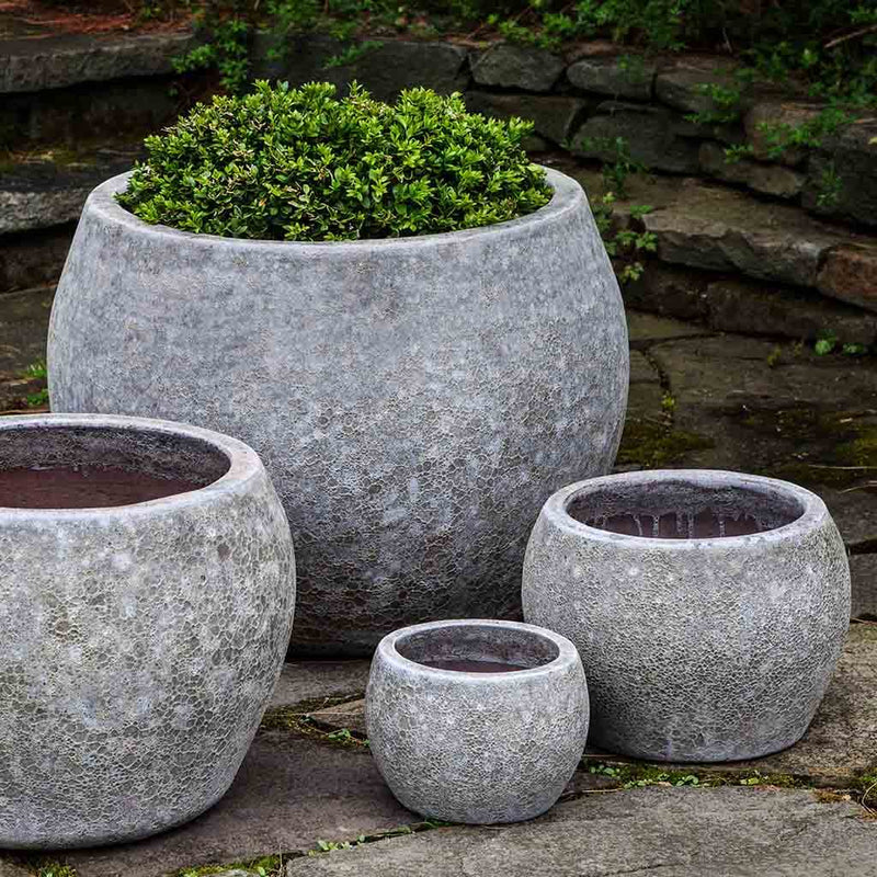 Campania International Naxos Planter Set of 4 in Angkor Grey