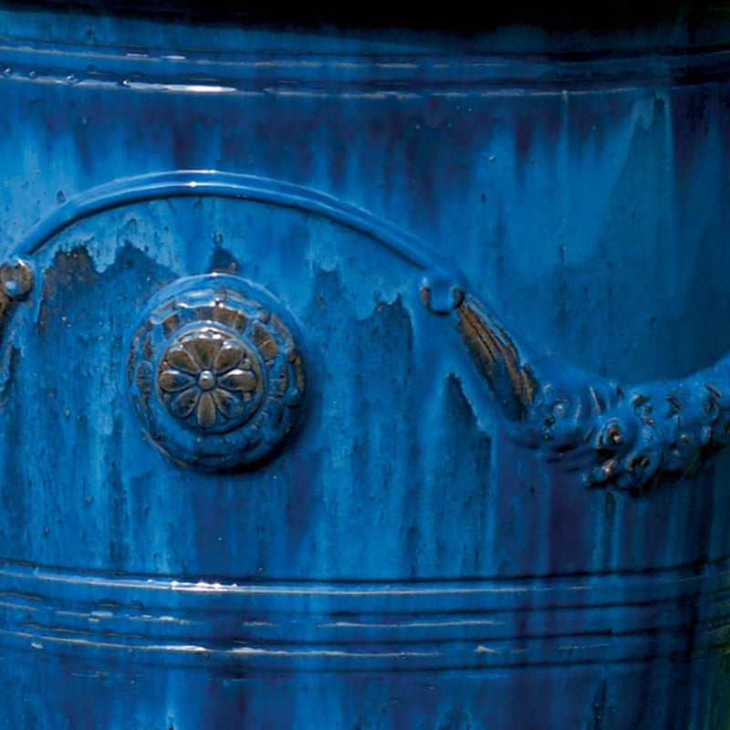 Campania International Anduze Urn Set in Riviera Blue