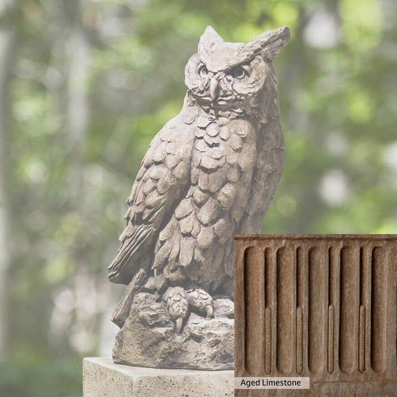 Campania International Large Horned Owl Statue