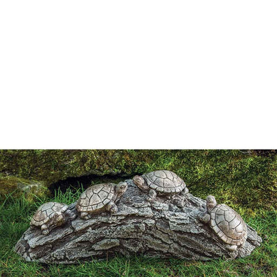 Campania International Traffic Jam Statue stained in the Brownstone  patina, the ideal color for this garden statue.