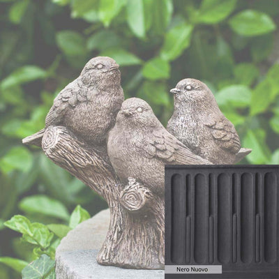 Nero Nuovo Patina for the Campania International Three's Company Statue, bold dramatic black patina for the garden.