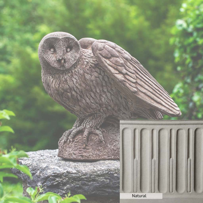 Natural Patina for the Campania International Barny Statue is unstained cast stone, the brightest and whitest finish that will age.