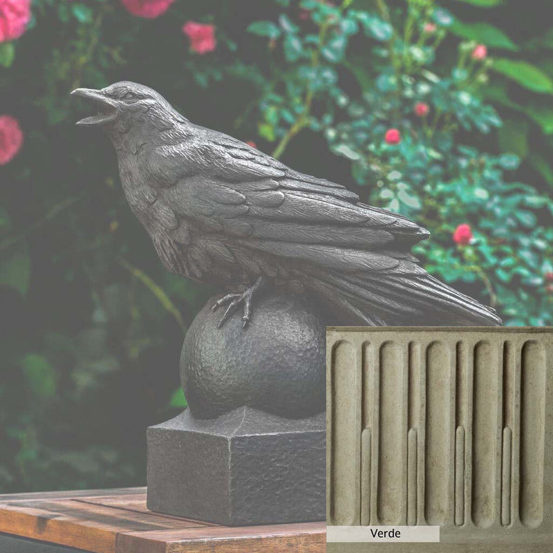 Verde Patina for the Campania International Corvus Statue, green and gray come together in a soft tone blended into a soft green.