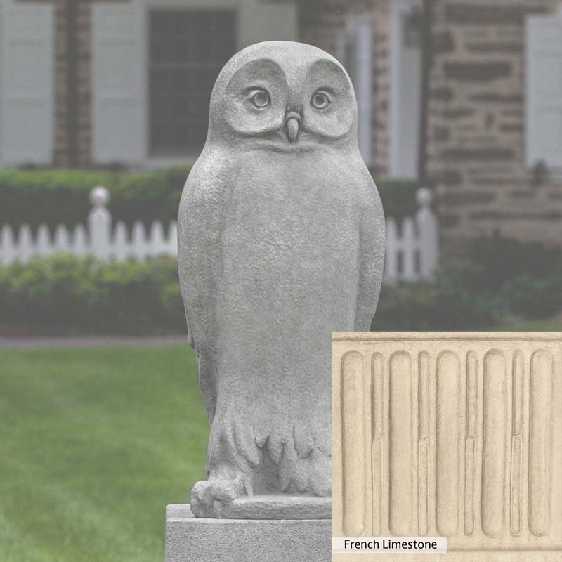 French Limestone Patina for the Campania International Dr. Hoo Statue, old-world creamy white with ivory undertones.